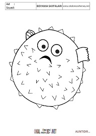 Balon Balığı boyama sayfaları